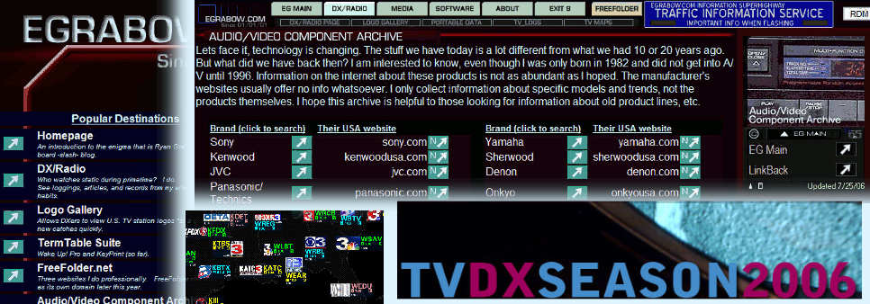 2006 Landing Page, Logo Gallery with Dark BG, 6.5 Navigation bar, etc. 2006 Landing Page, Logo Gallery with Dark BG, 6.5 Navigation bar, etc.