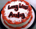 "Long Live Analog" cake, bought from DQ by Me and Miss Bush